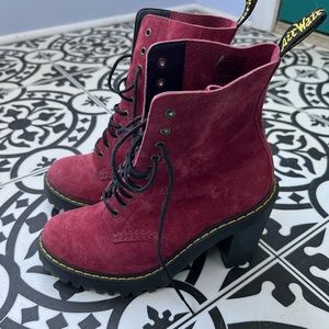 Size US 7 - Authentic Dr Martens Kendra Soft Buck heeled boots.